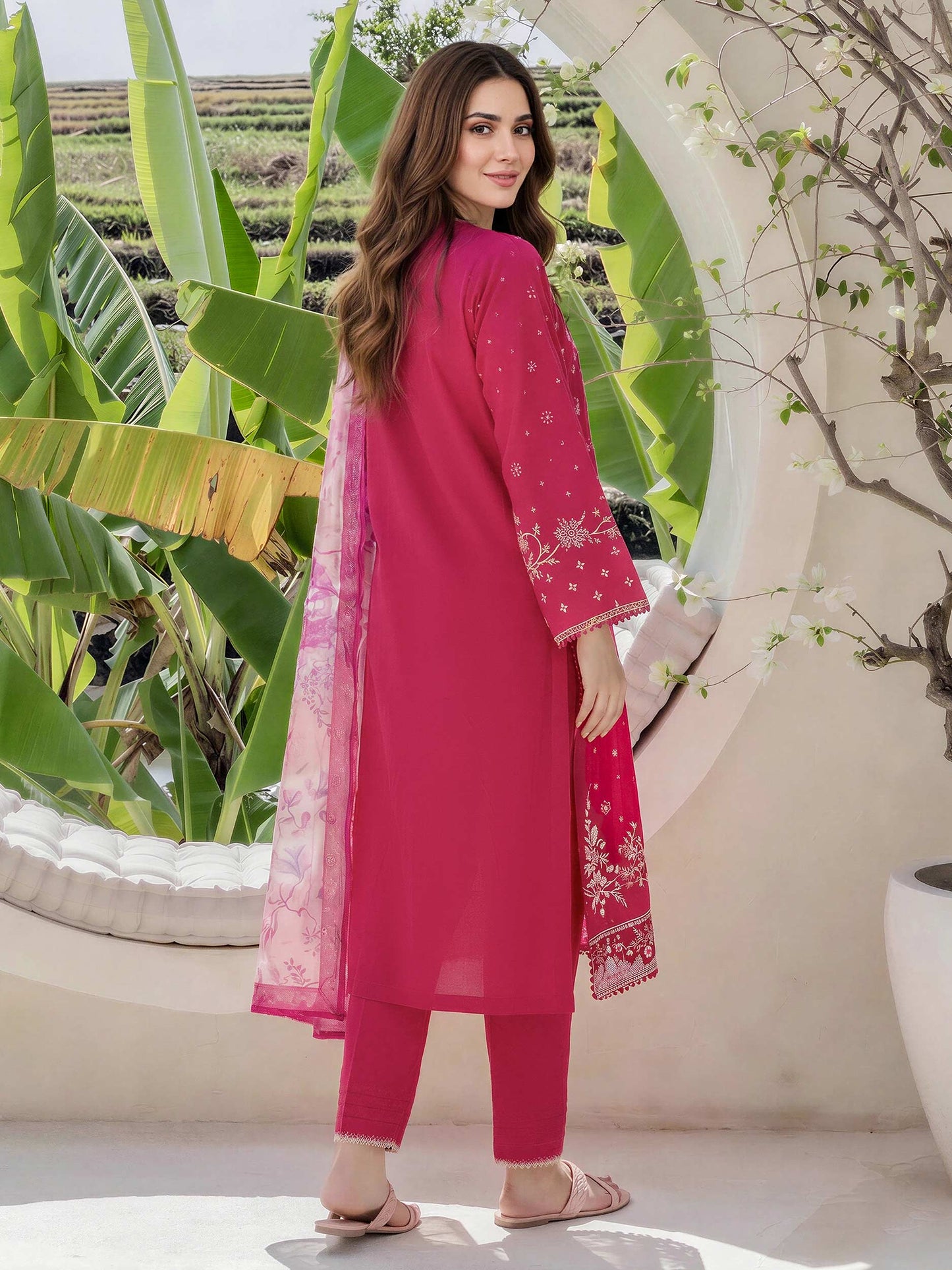 3 Piece Lawn Suit- Embroidered (Pret)