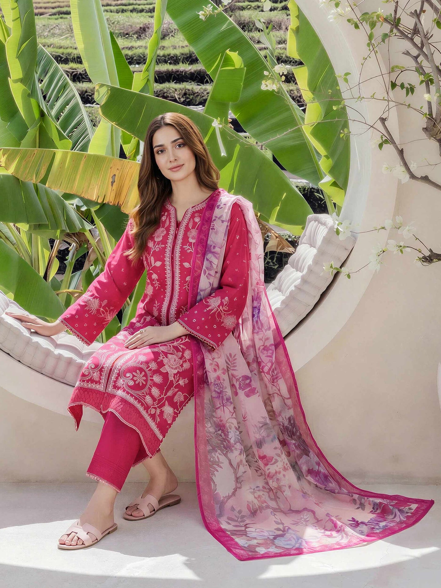 3 Piece Lawn Suit- Embroidered (Pret)
