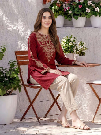 self-jacquard-kurti--embroidered