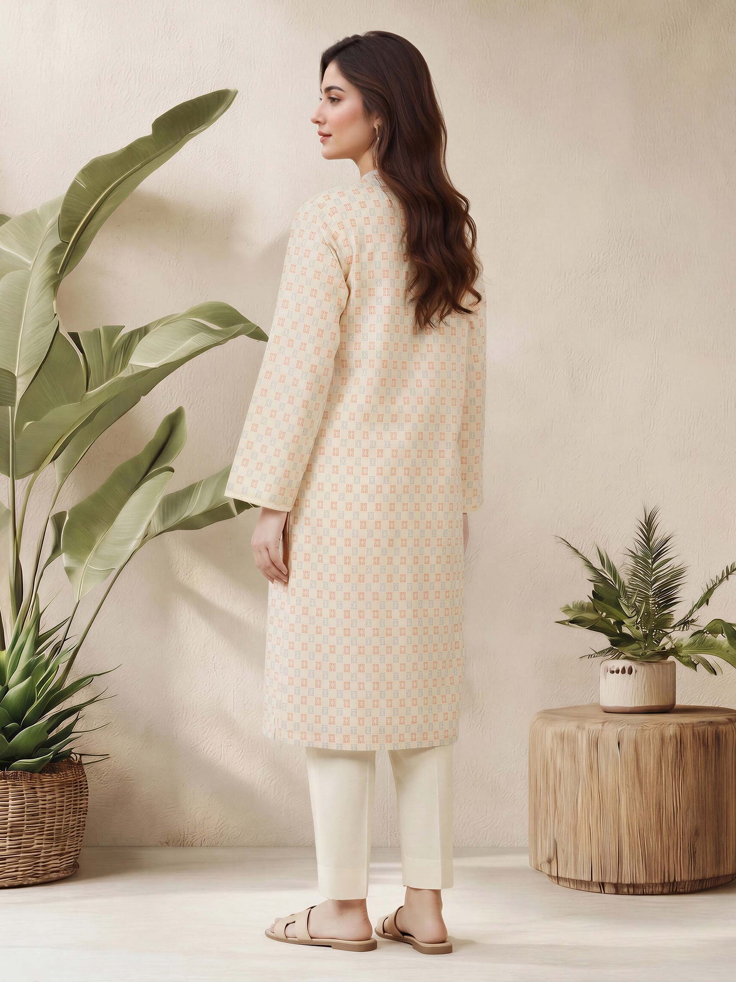 2 Piece Self Jacquard Suit (Pret)