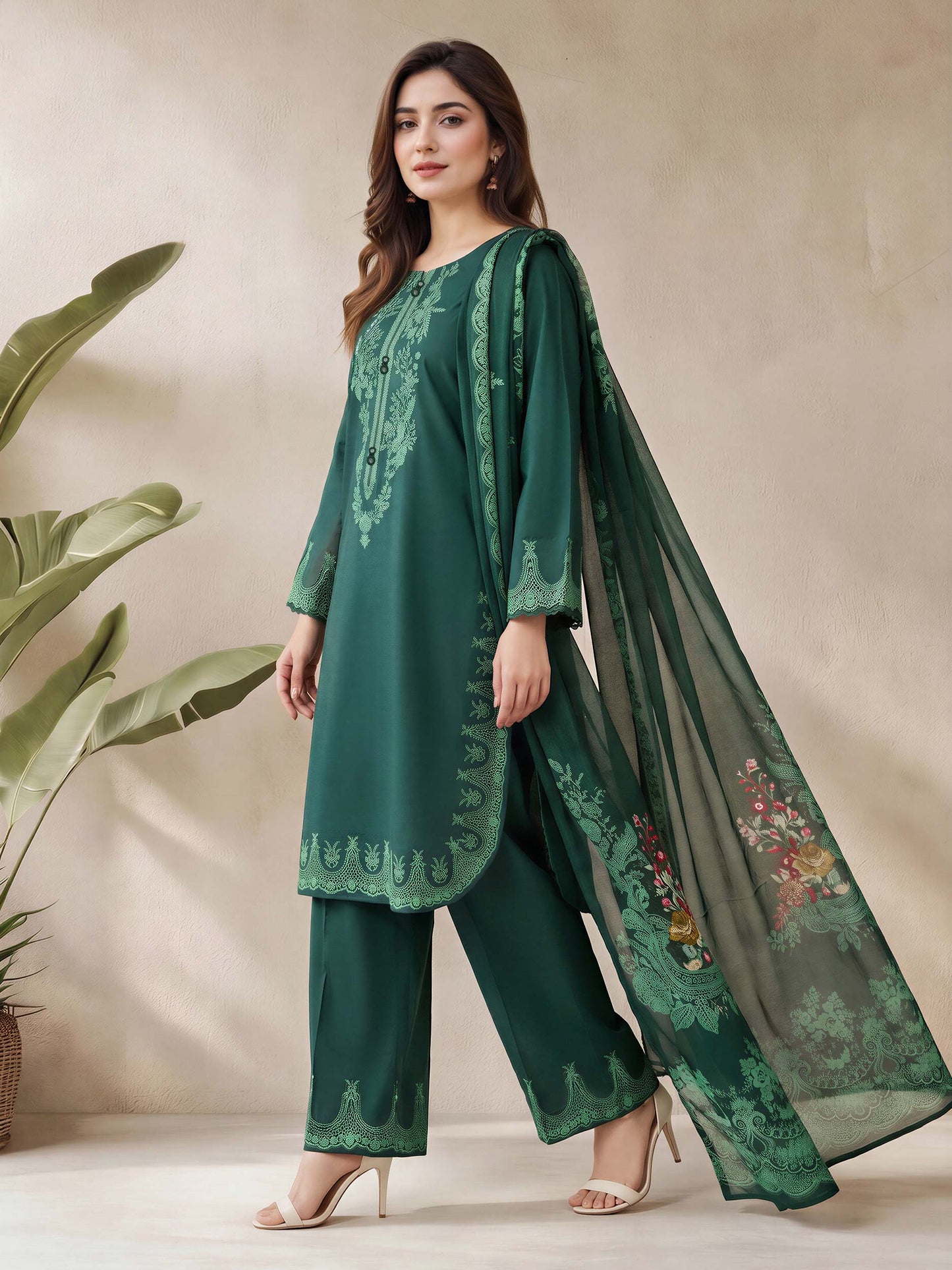 3 Piece Lawn Suit (Pret)