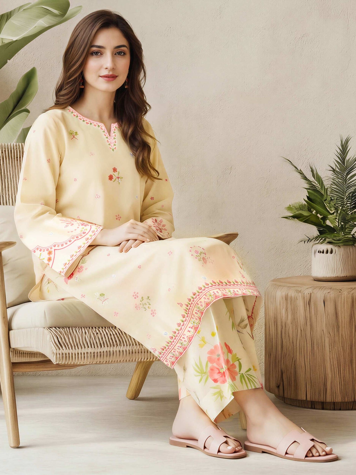 2 Piece Lawn Suit- Embroidered (Pret)