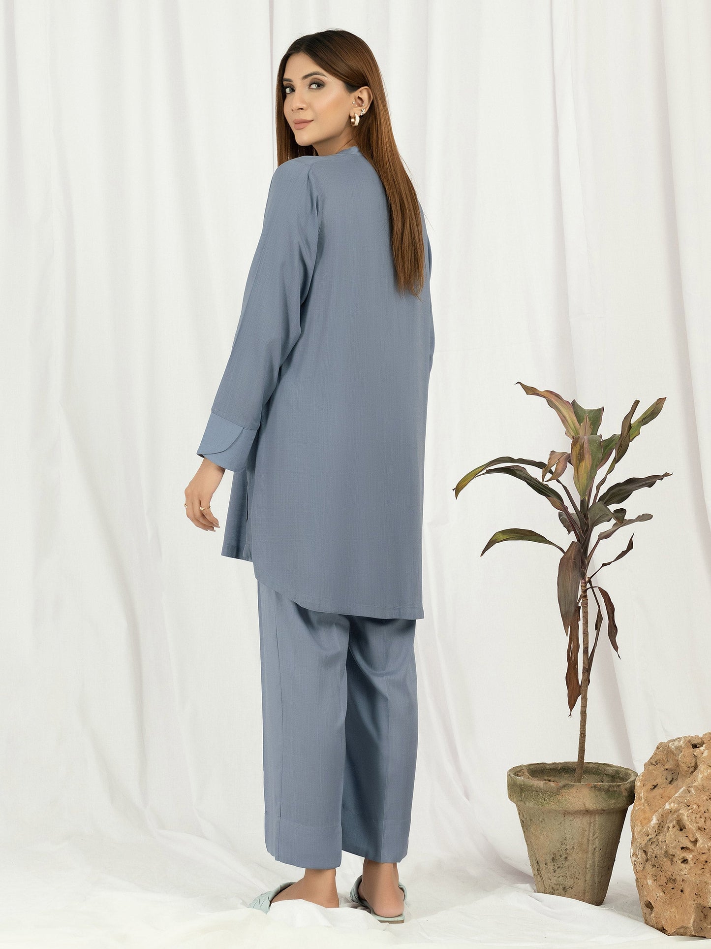 2 Piece Viscose Suit-Dyed (Pret)