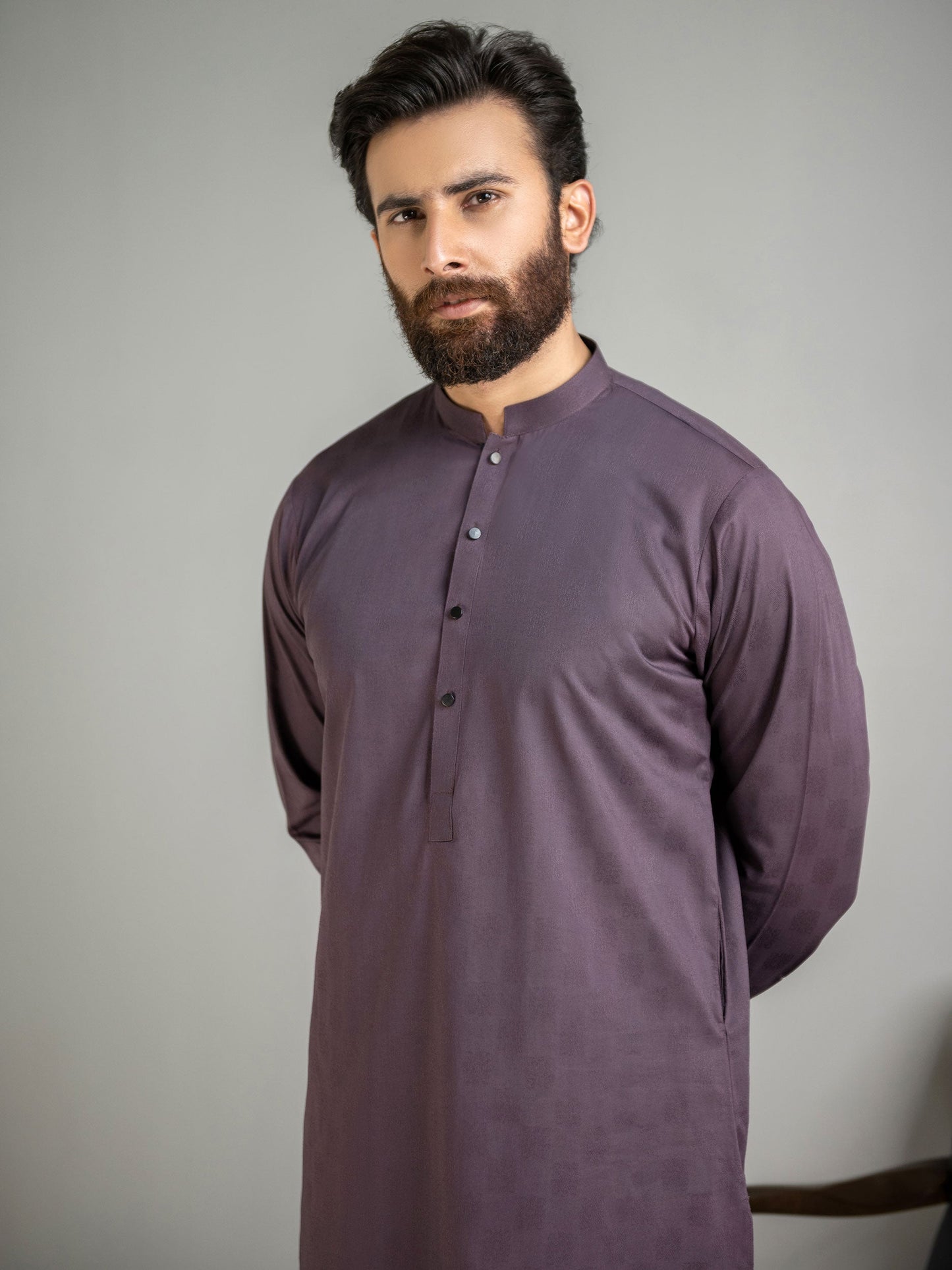 Self Jacquard Kurta