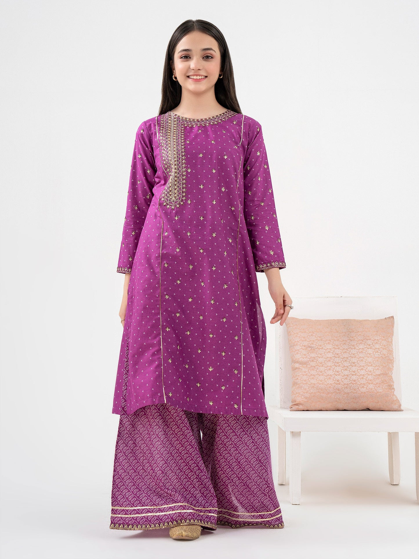 2 Piece Lawn Suit-Embroidered