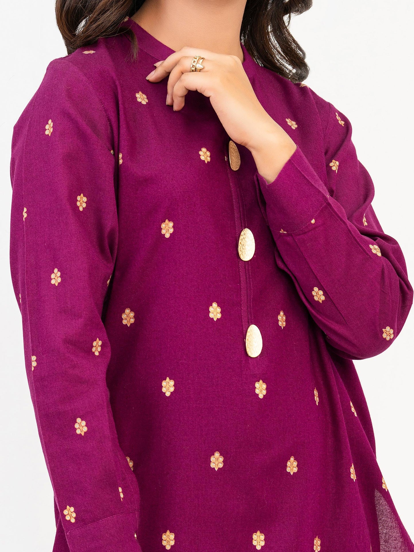 2 Piece Khaddar Suit-Paste Print (Pret)