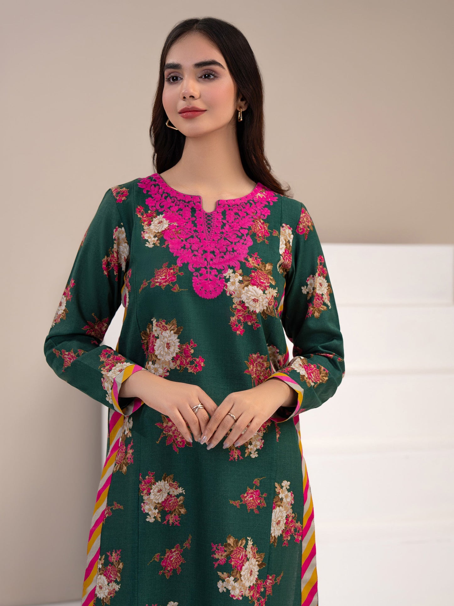 Khaddar Shirt-Embroidered (Pret)