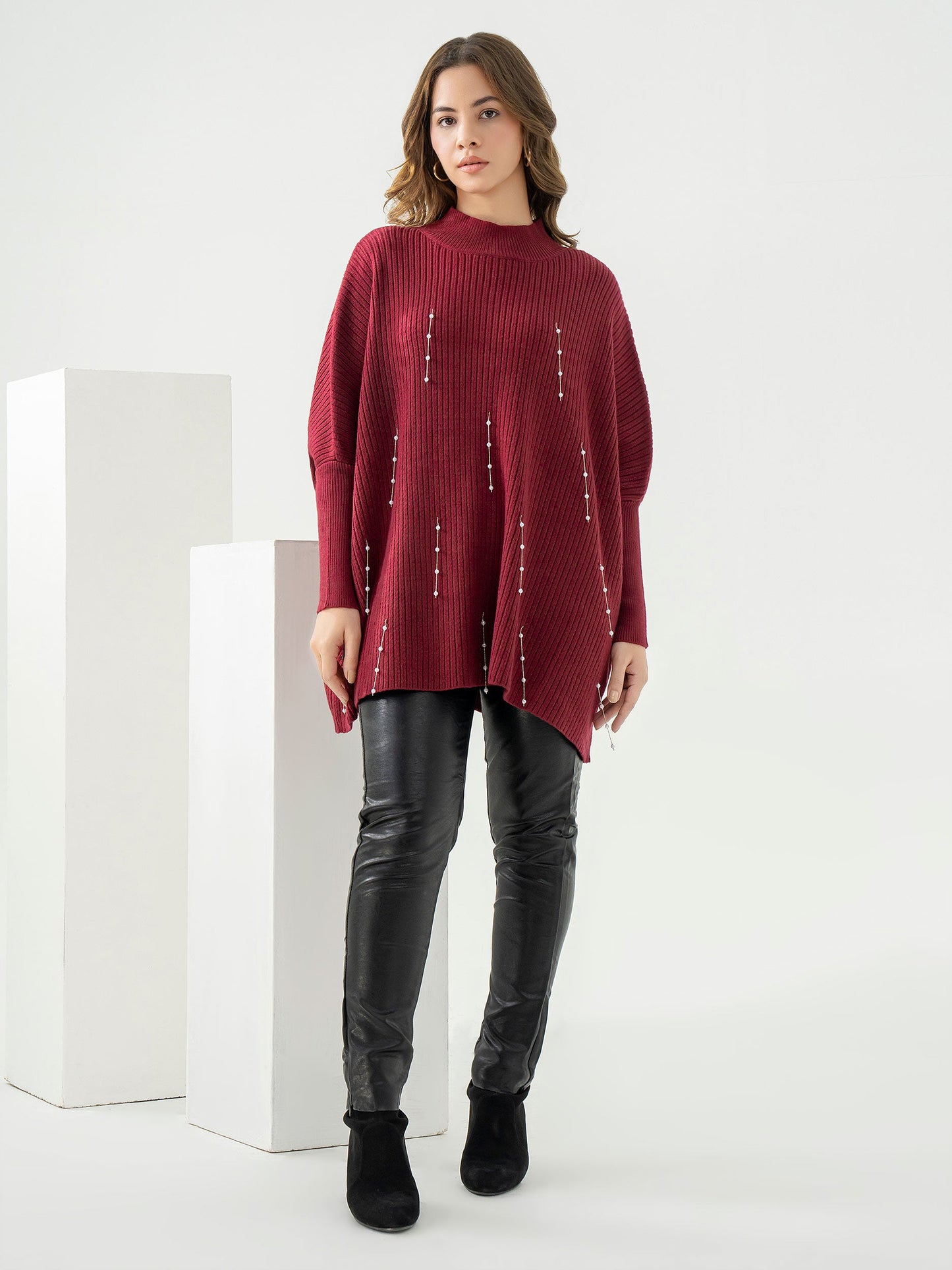 Ribbed Woolen Sweater