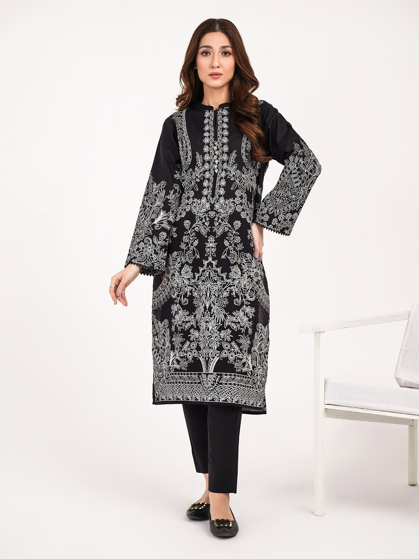 Khaddar shirt-Paste Print(Pret)