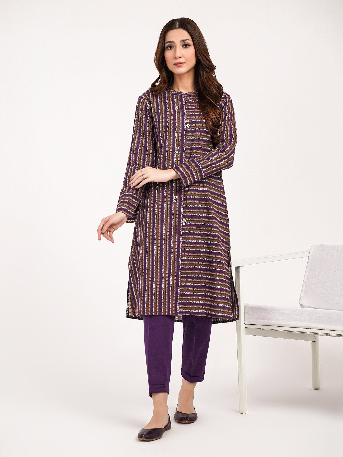 2 Piece Khaddar Suit-Printed(Pret)