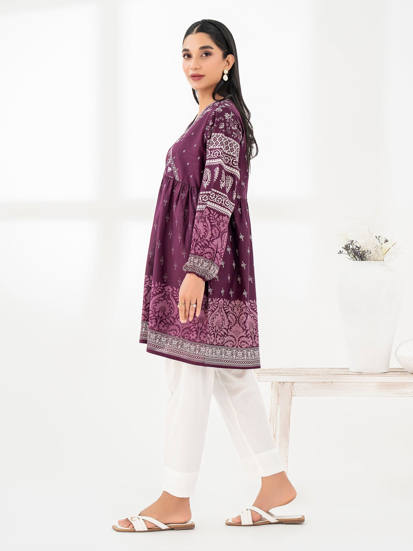 Cambric Kurti-Printed (Pret)