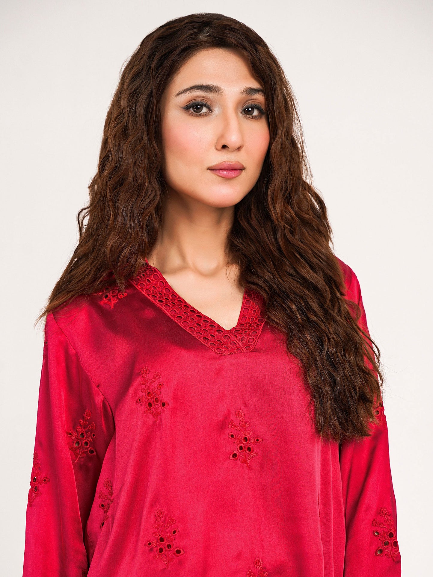 Silk Embroidered Top