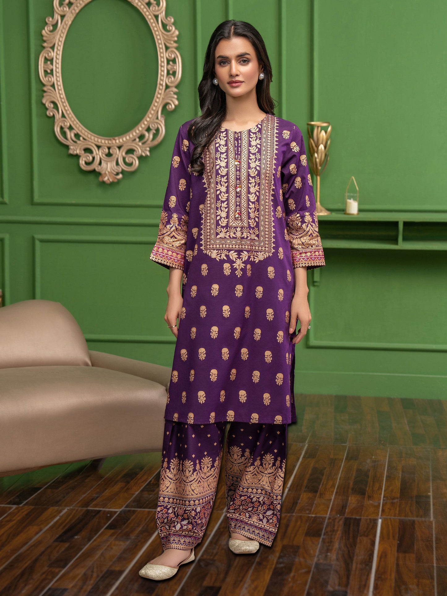 2 Piece Lawn Suit-Paste Print (Pret)