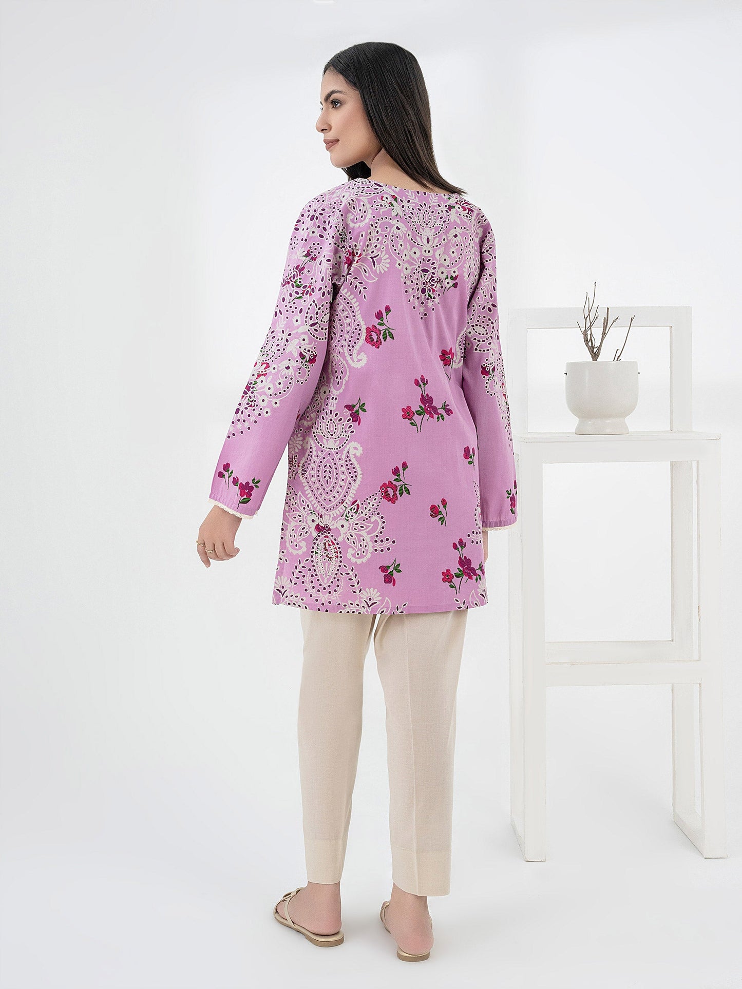 Cambric Kurti-Paste Print (Pret)