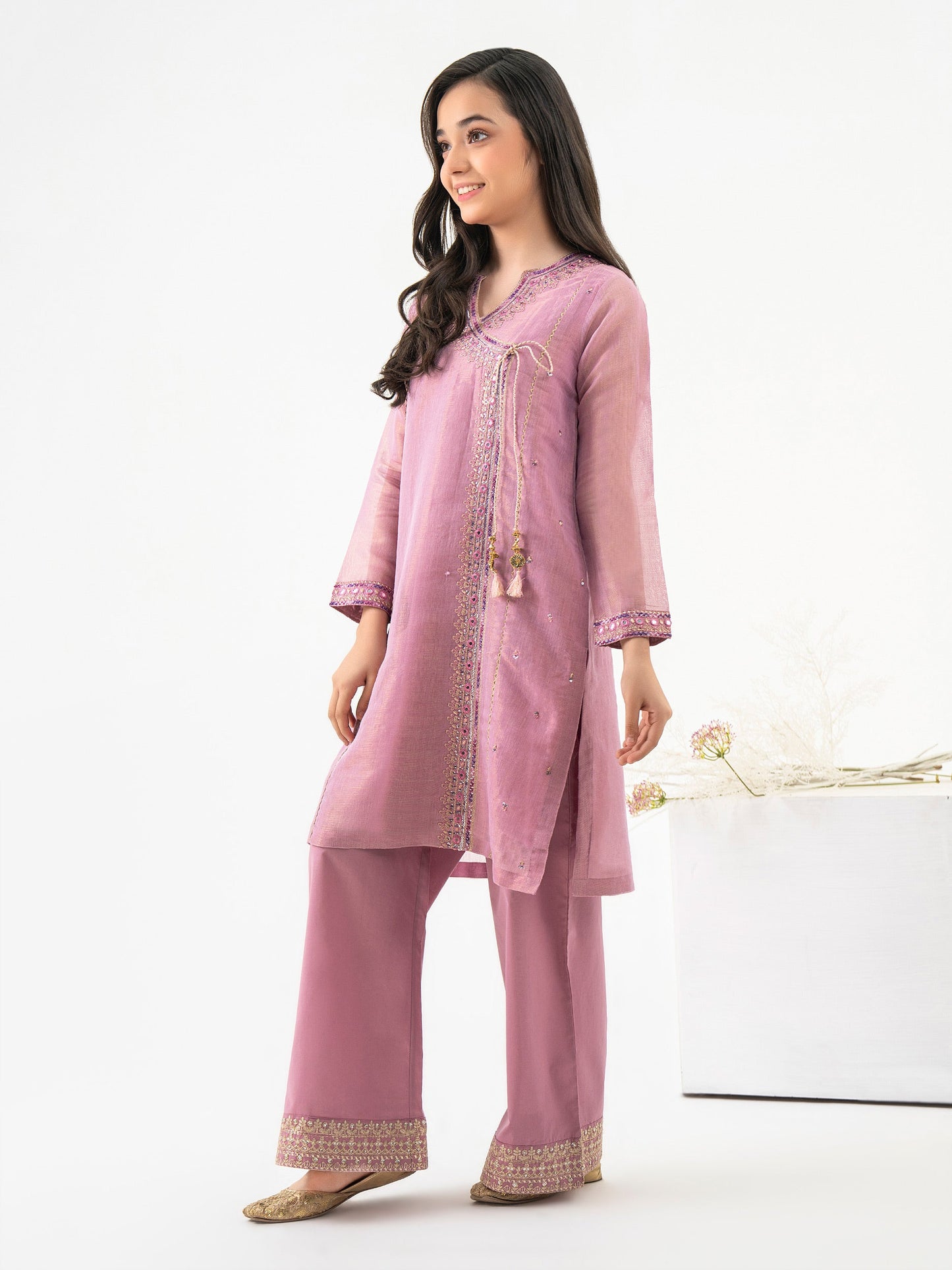 2 Piece Cotton Net Suit-Embroidered (Pret)