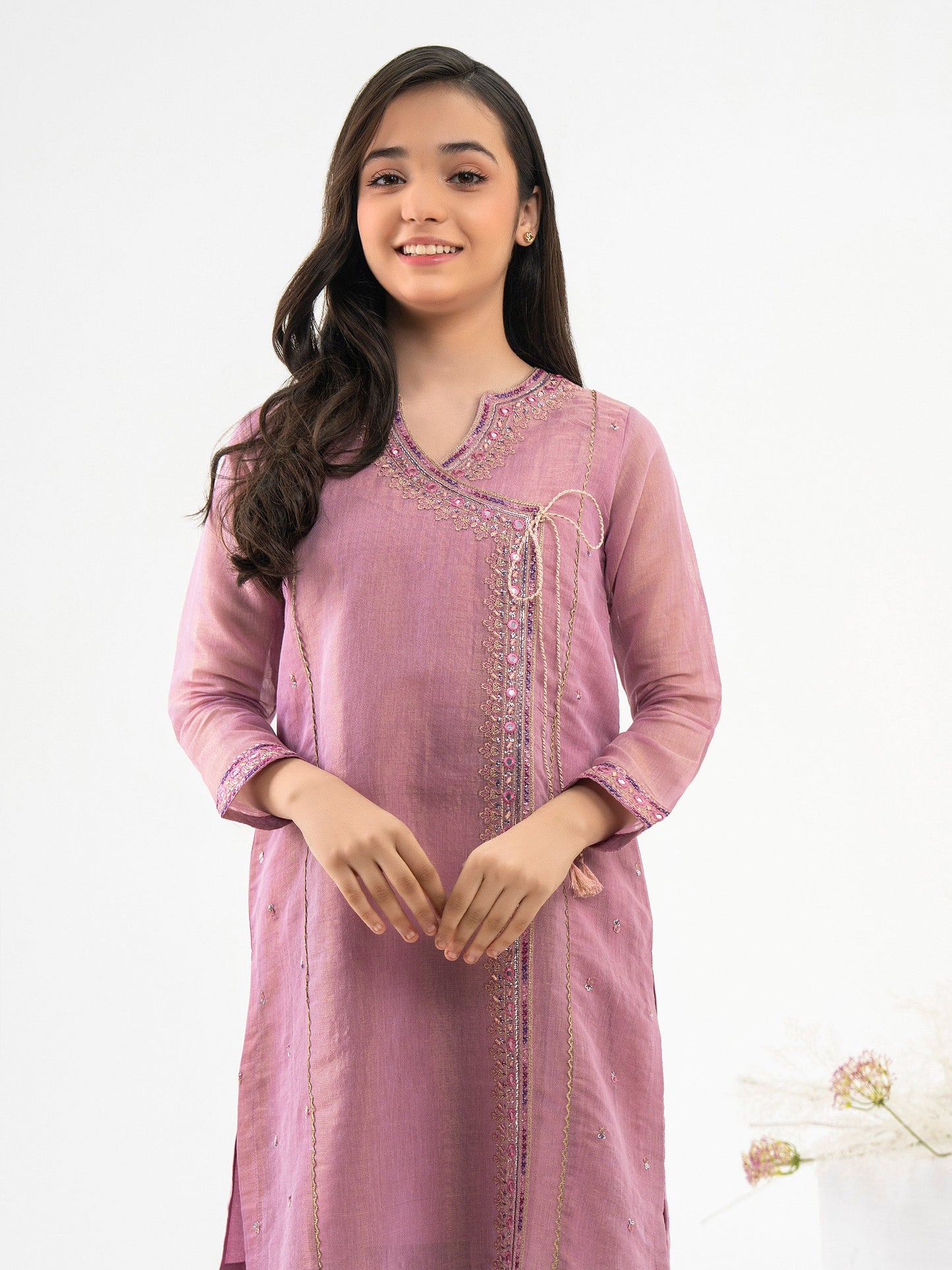 2 Piece Cotton Net Suit-Embroidered (Pret)