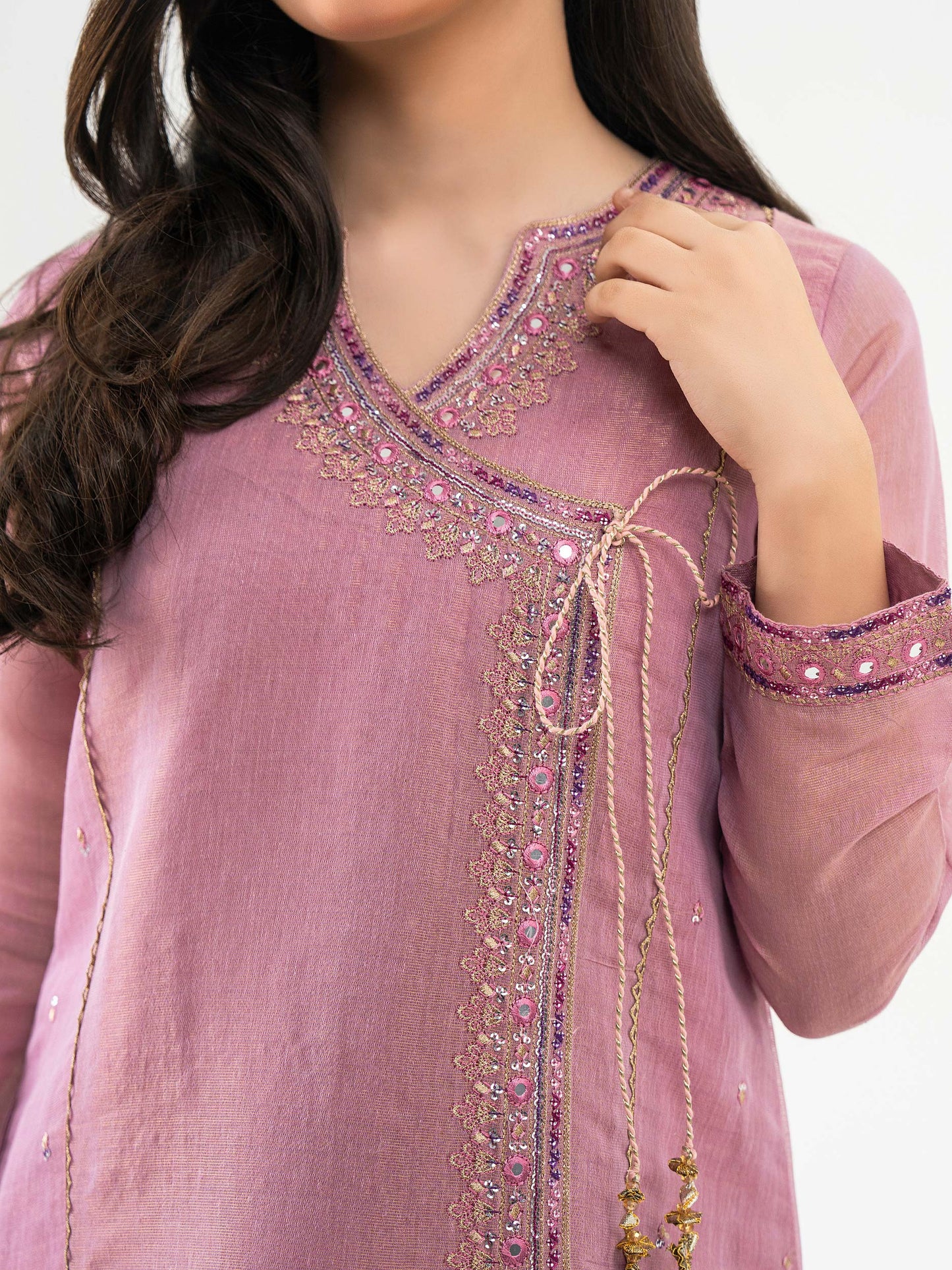 2 Piece Cotton Net Suit-Embroidered (Pret)