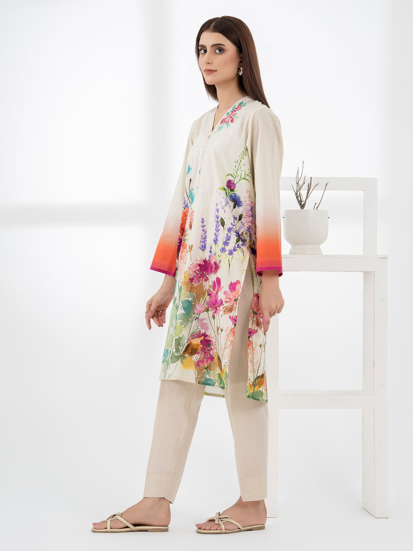 Lawn Shirt-Embroidered (Pret)