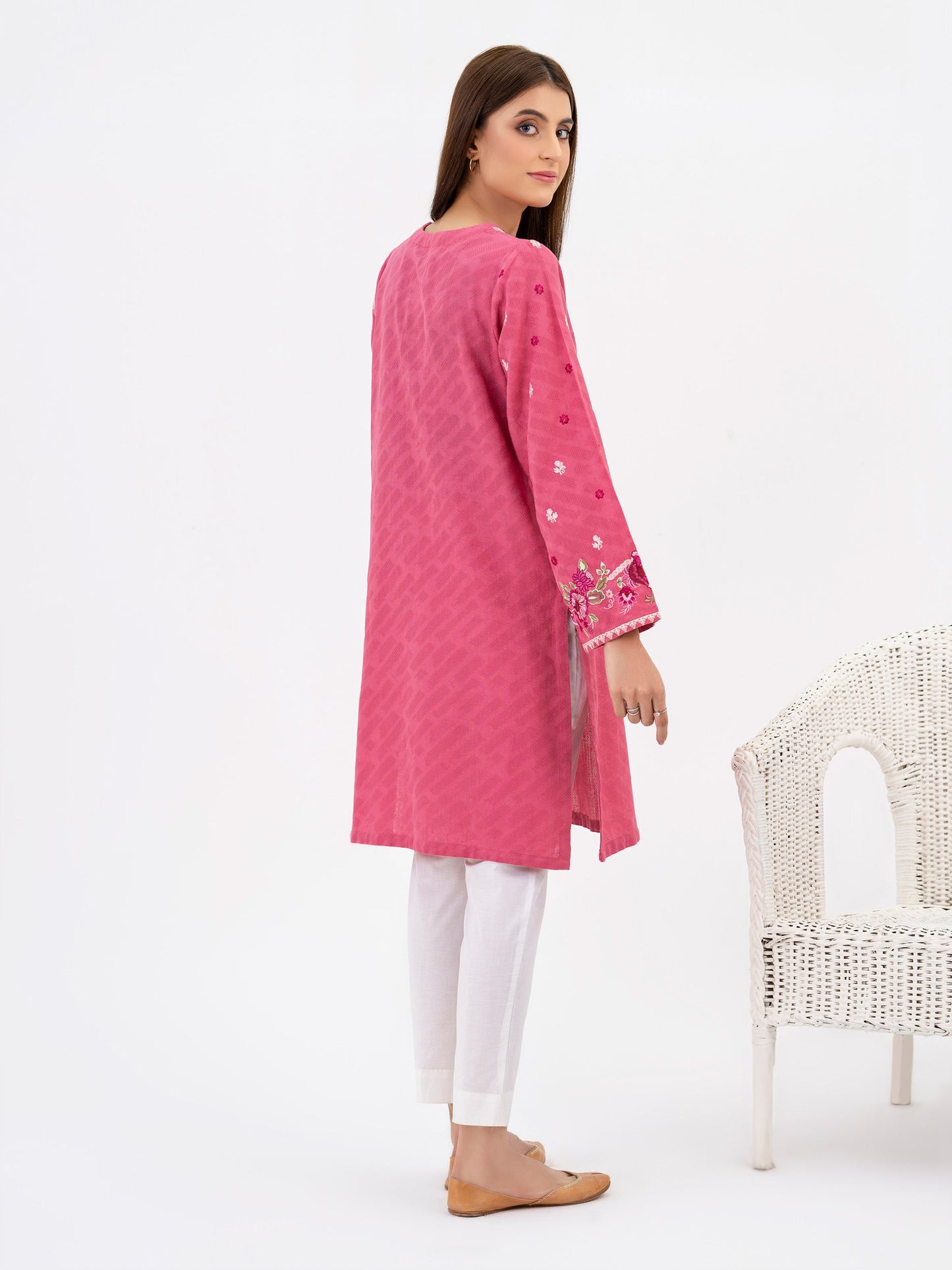 Khaddar Shirt-Embroidered (Pret)