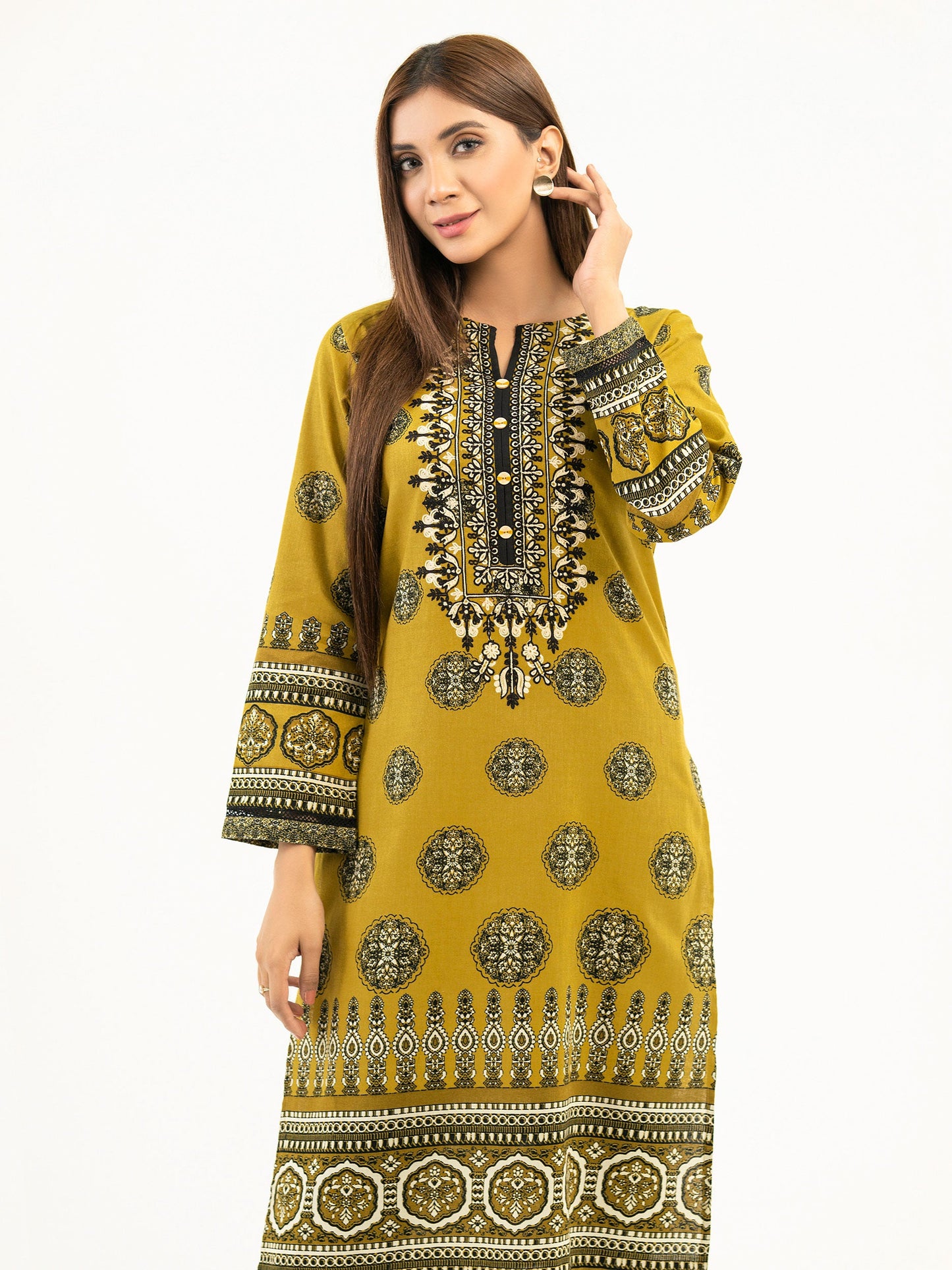 Khaddar Shirt-Embroidered (Pret)