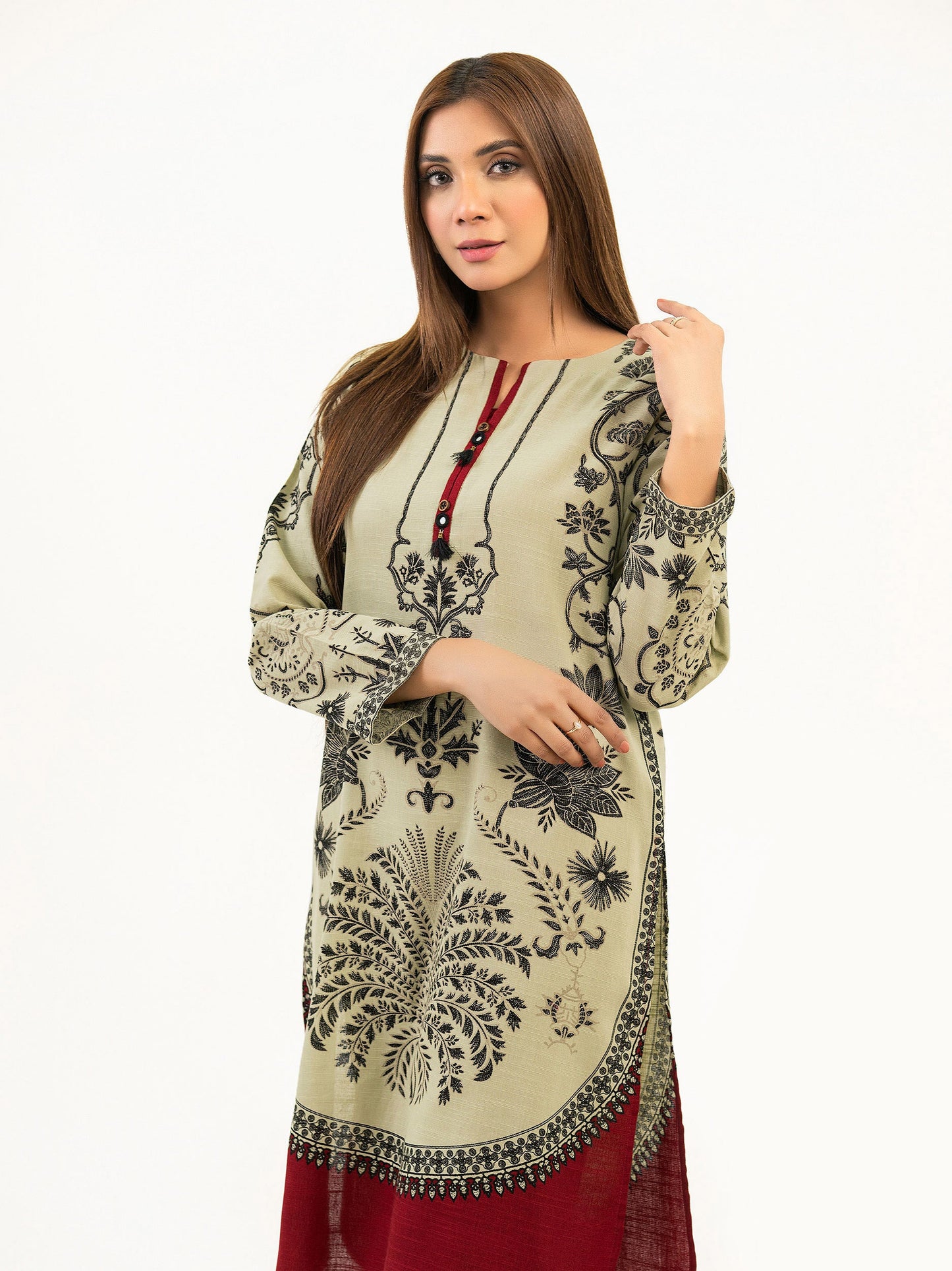 2 Piece Khaddar Suit-Printed (Pret)