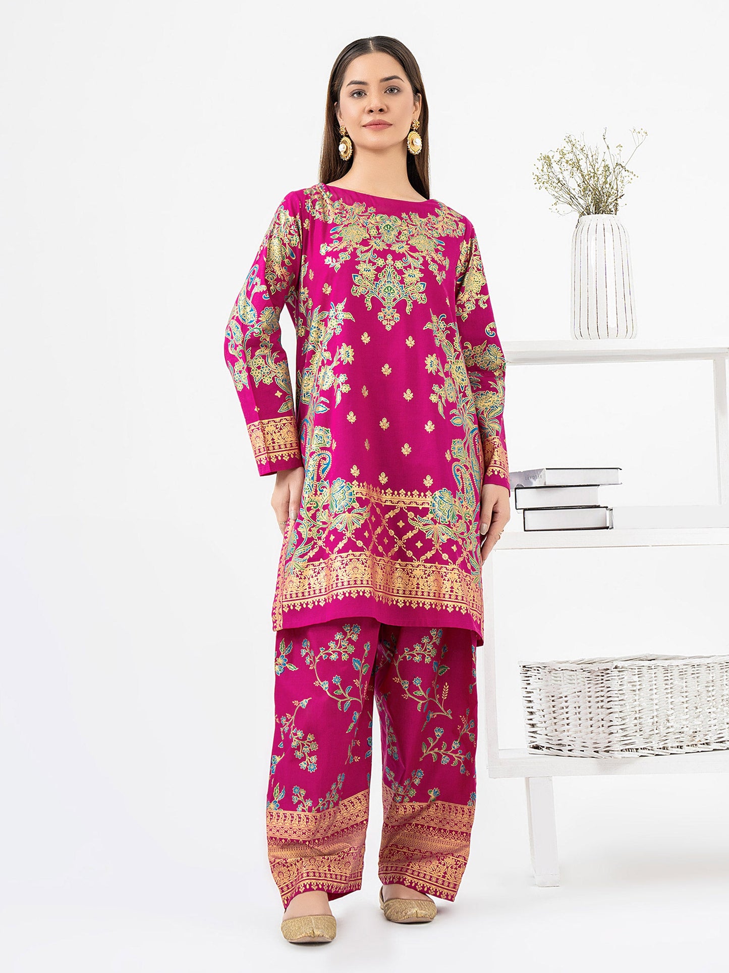 2 Piece Lawn Suit-Paste Print (Pret)