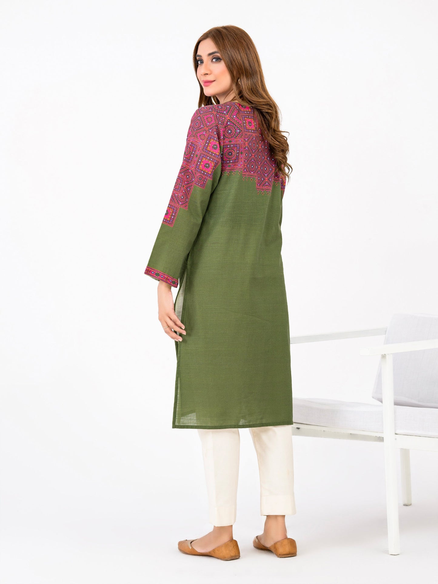 Khaddar Shirt-Embroidered(Pret)