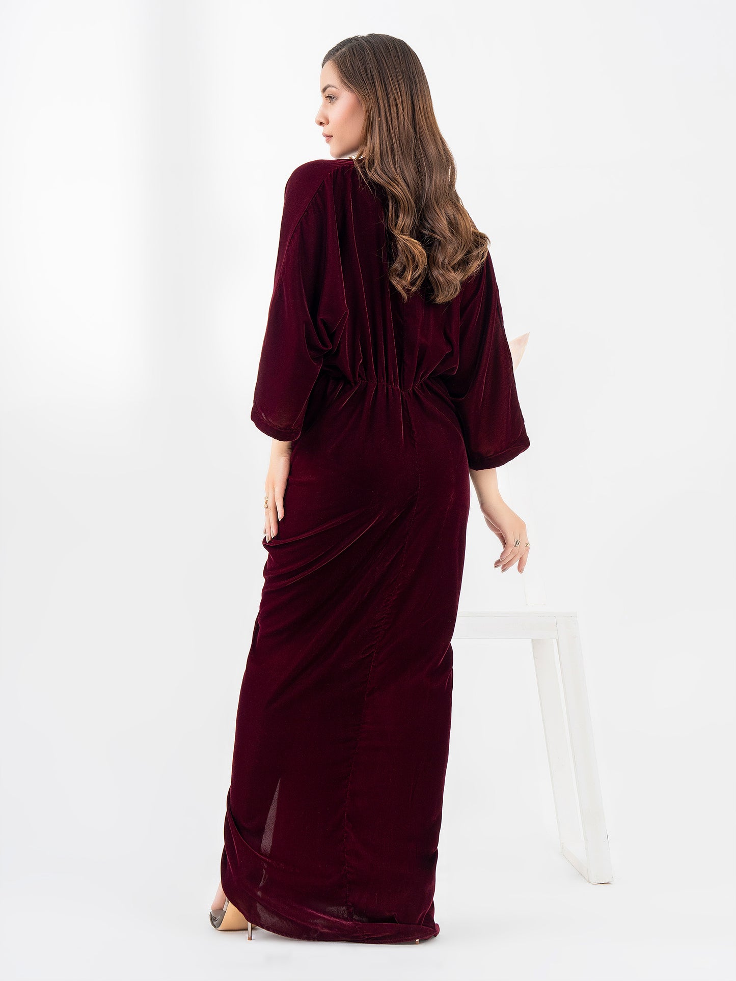 Velvet Kaftan-Embellished (Pret)