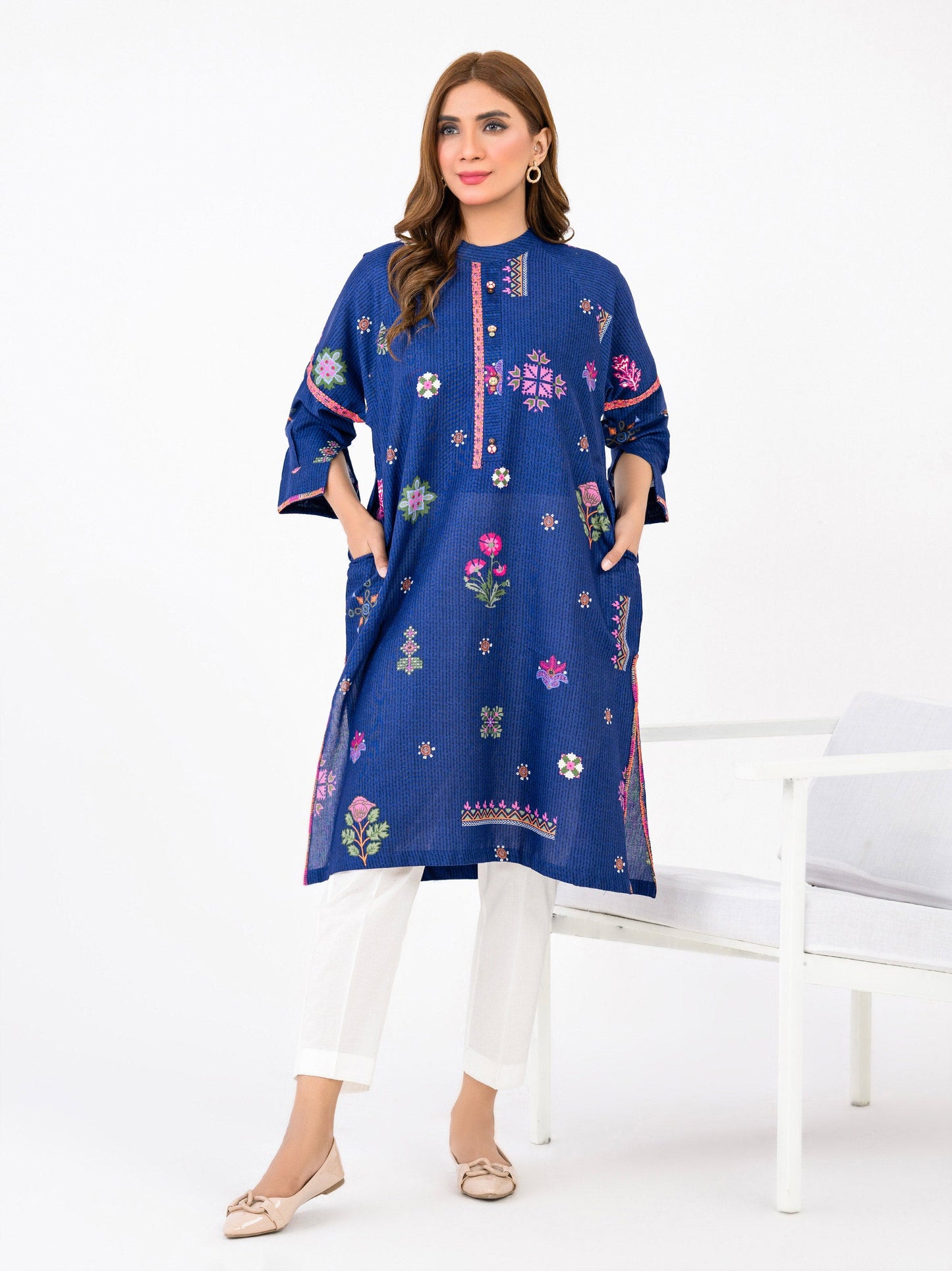 Khaddar Shirt-Embroidered(Pret)