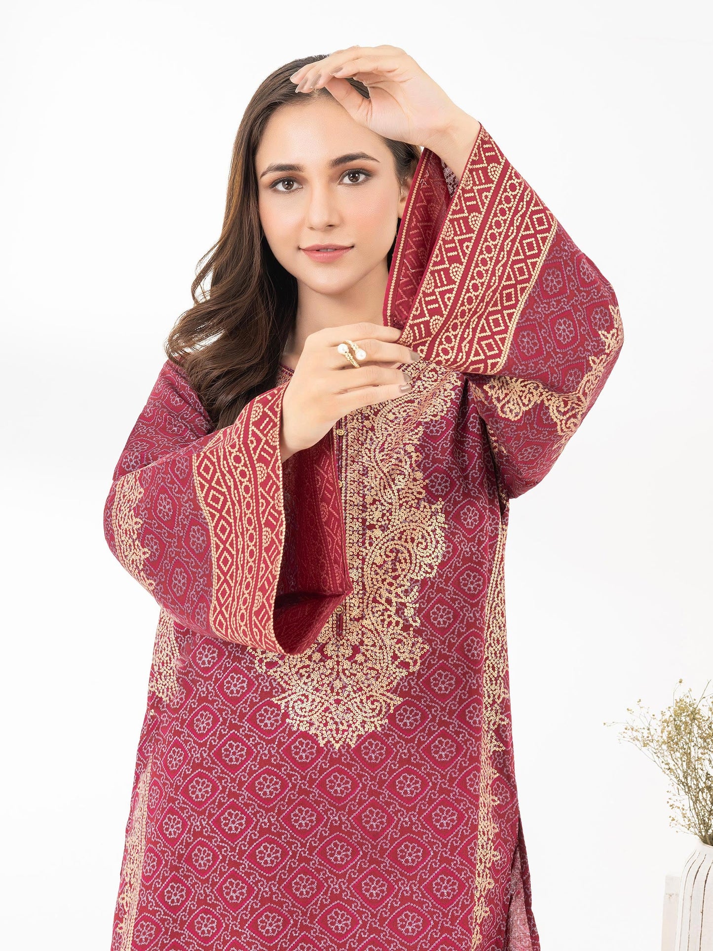 Cambric Kurti-Paste Print (Pret)