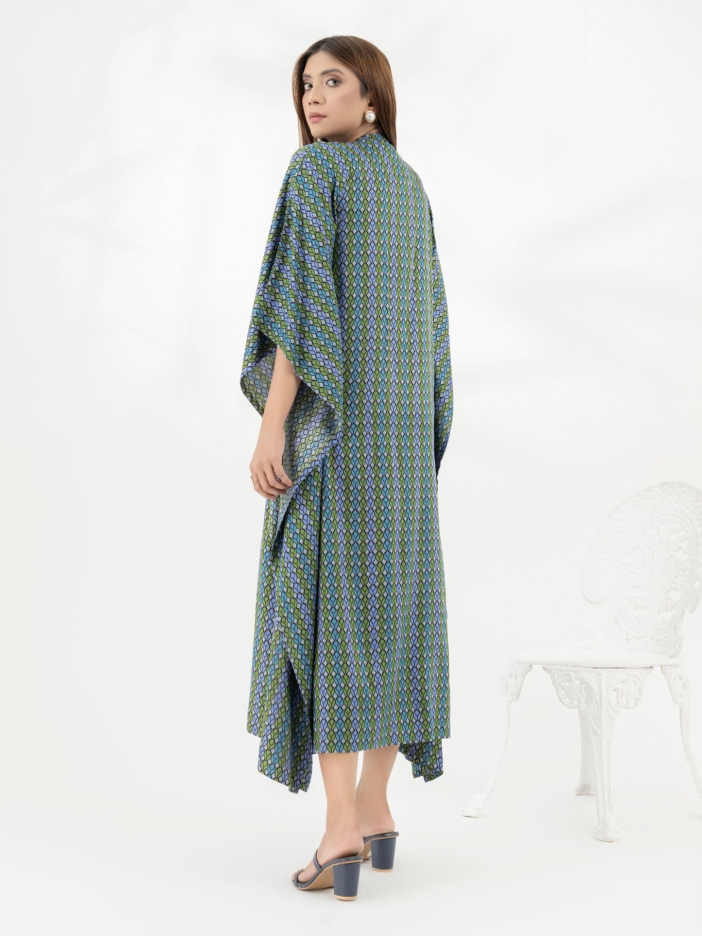 Linen Kaftan-Printed (Pret)