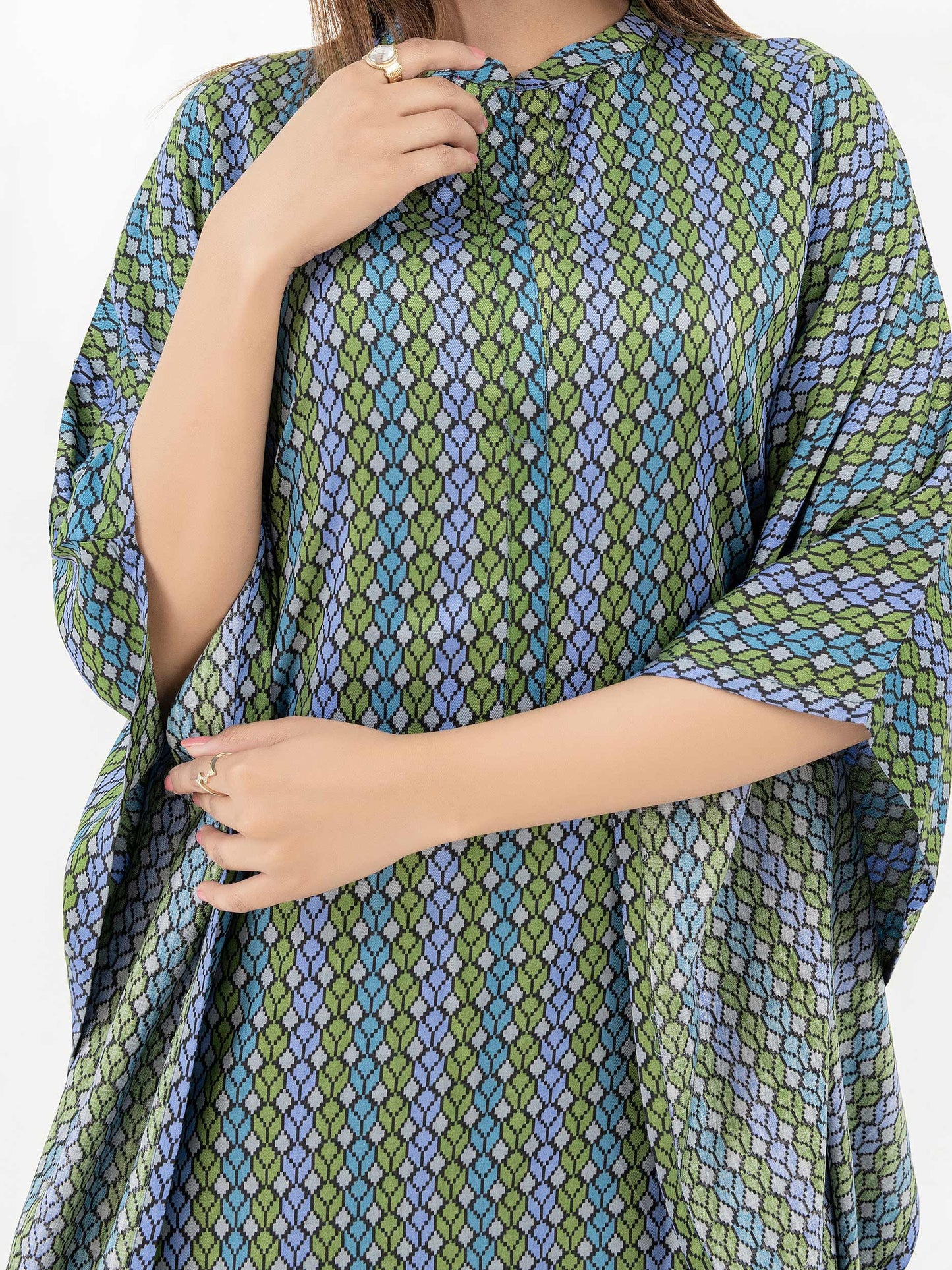 Linen Kaftan-Printed (Pret)