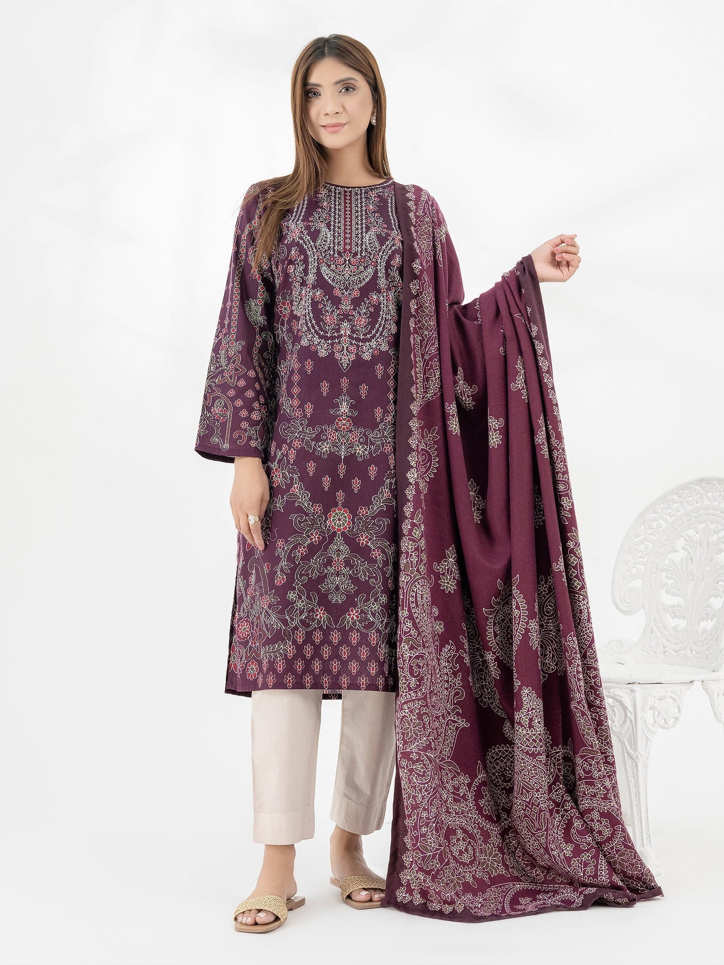 2 Piece Winter Cotton Suit-Printed (Pret)