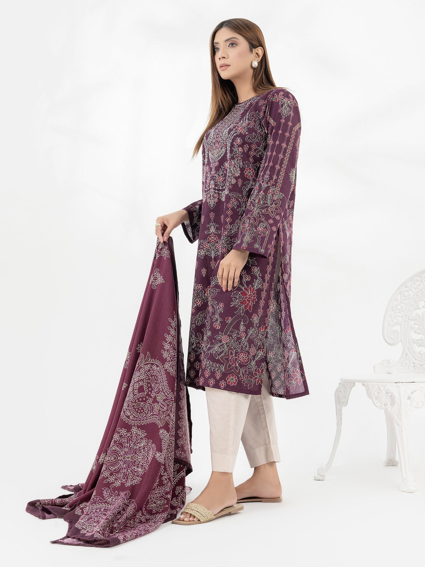 2 Piece Winter Cotton Suit-Printed (Pret)