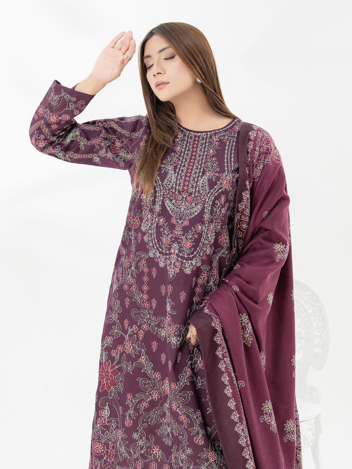 2 Piece Winter Cotton Suit-Printed (Pret)