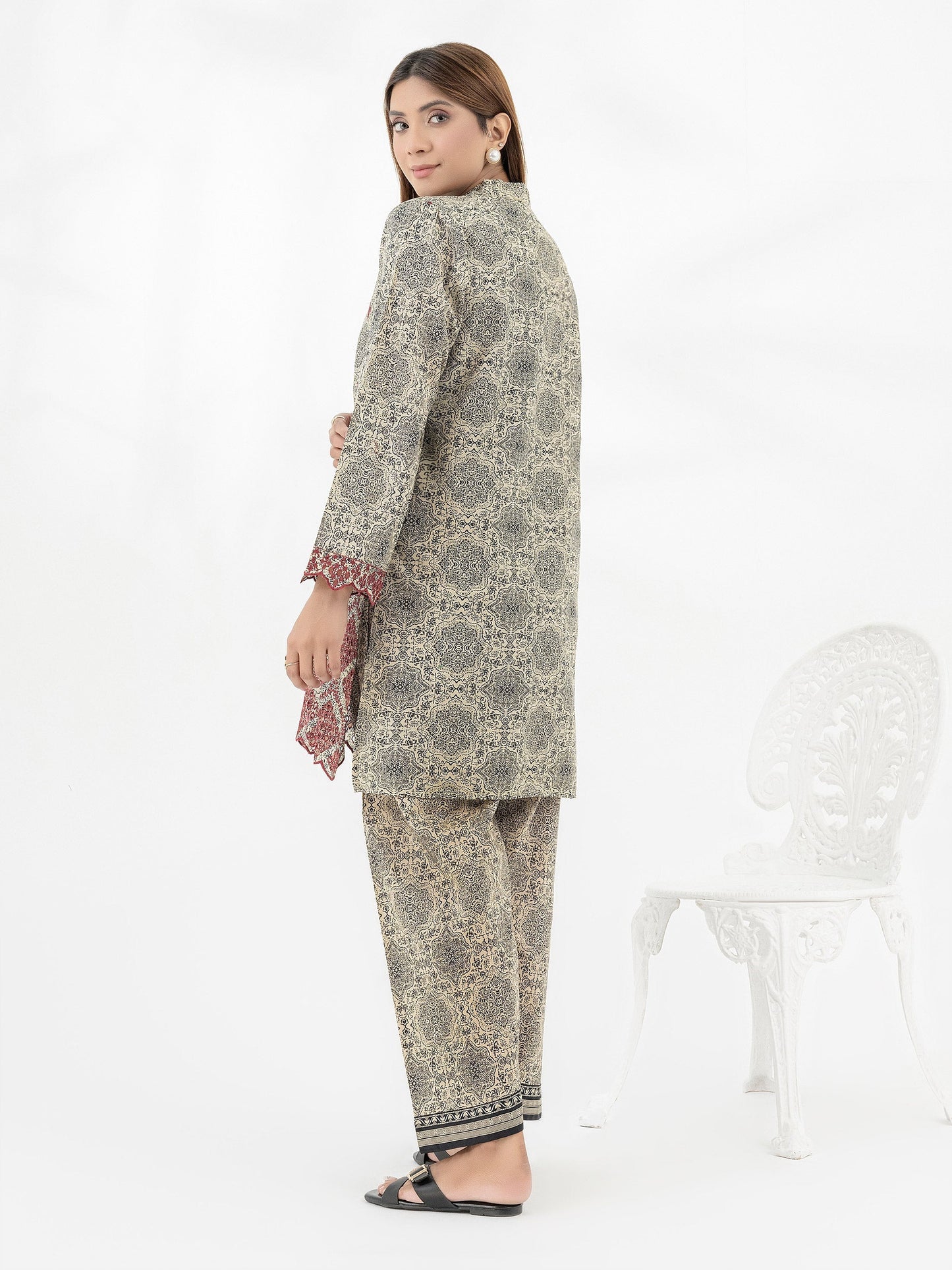 2 Piece Lawn Suit-Embroidered (Pret)