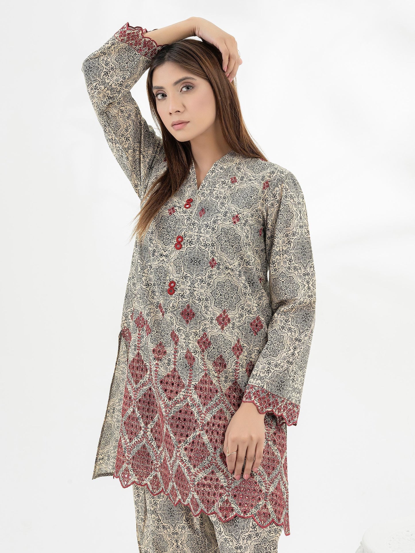 2 Piece Lawn Suit-Embroidered (Pret)