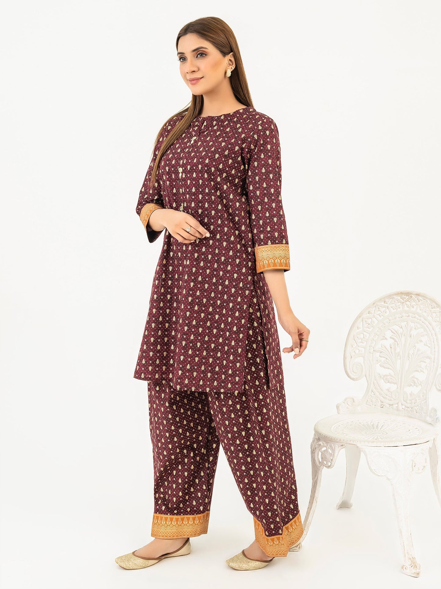 2 Piece Lawn Suit-Paste Print (Pret)