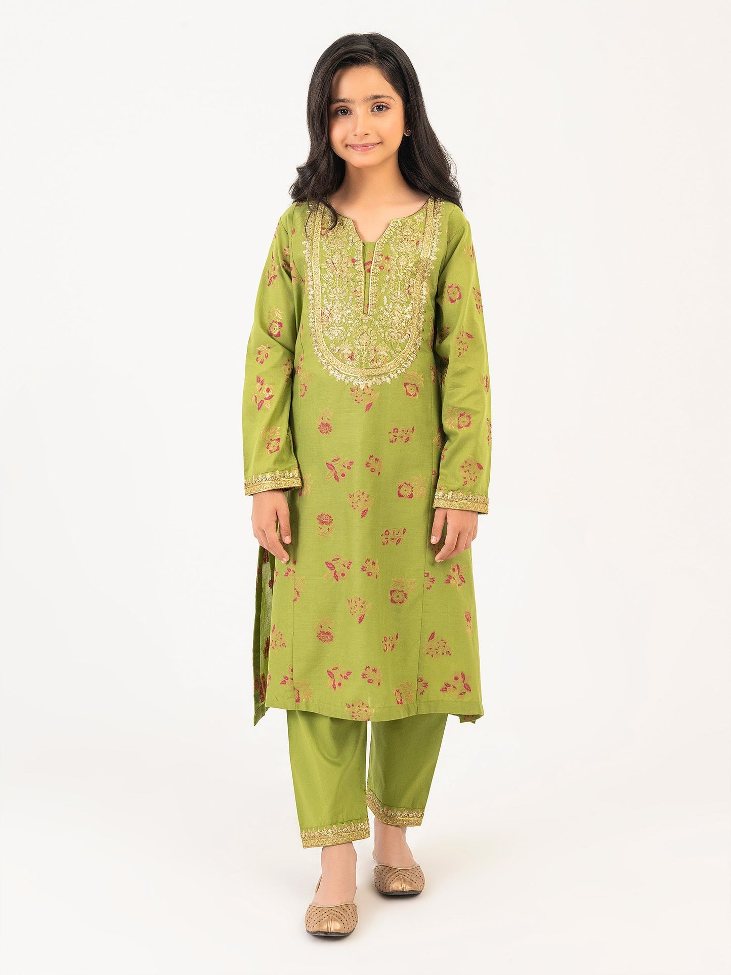 2 Piece Jacquard Suit-Embroidered