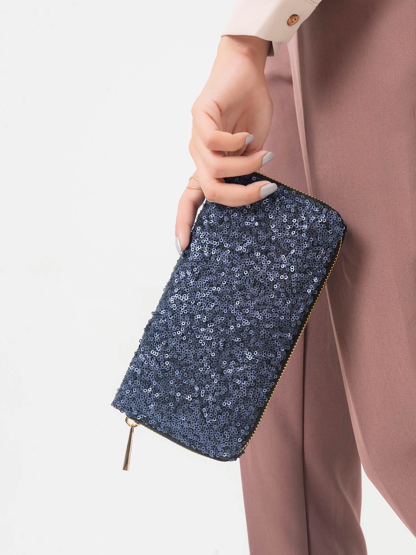 Sequins Embellished Wallet