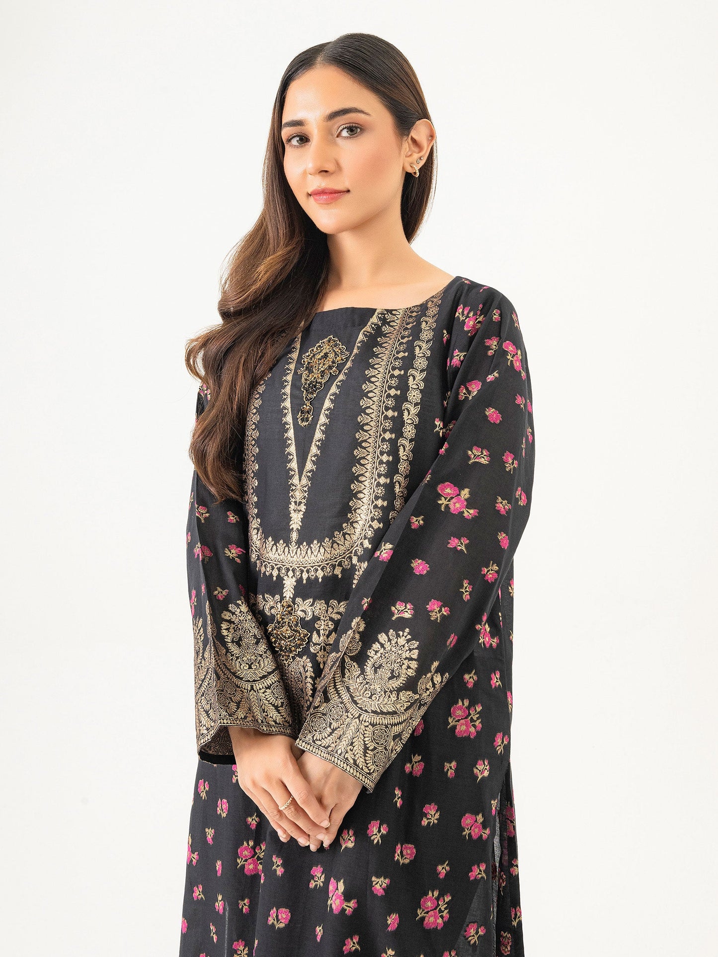 Jacquard Shirt-Embellished(Pret)