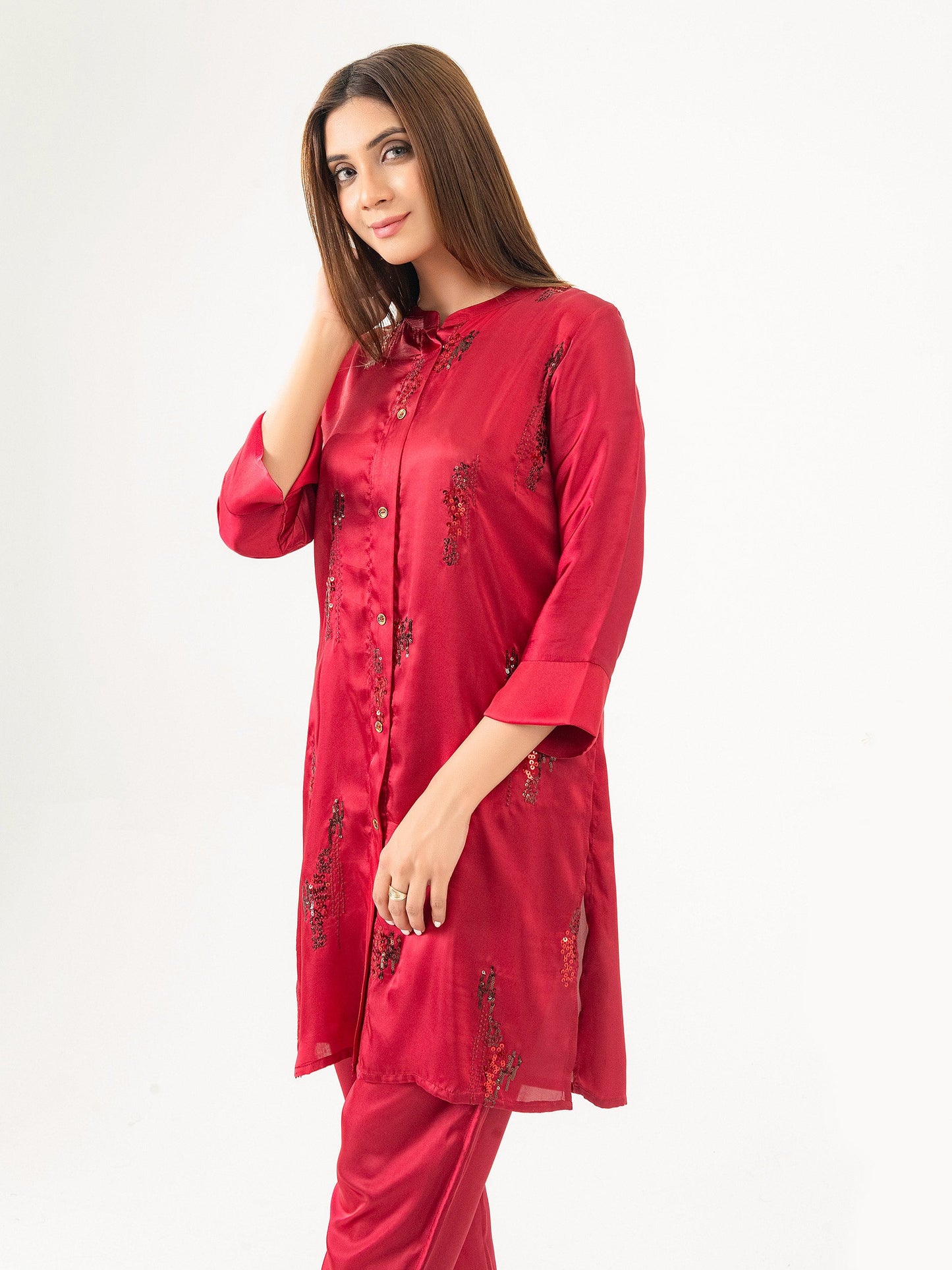 2 Piece Silk Suit-Embroidered (Pret)