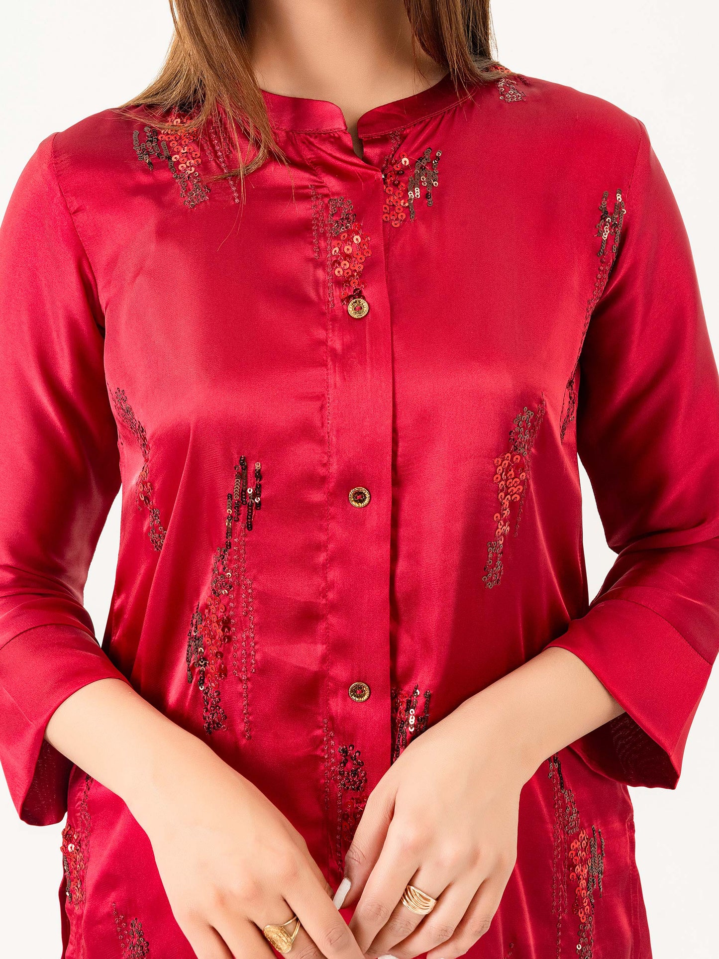 2 Piece Silk Suit-Embroidered (Pret)