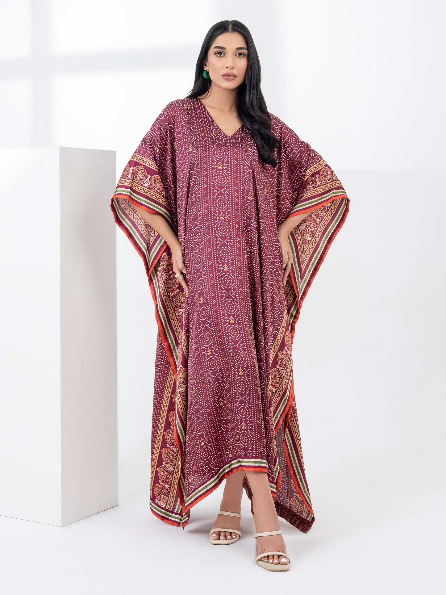 Silk Kaftan-Printed (Pret)