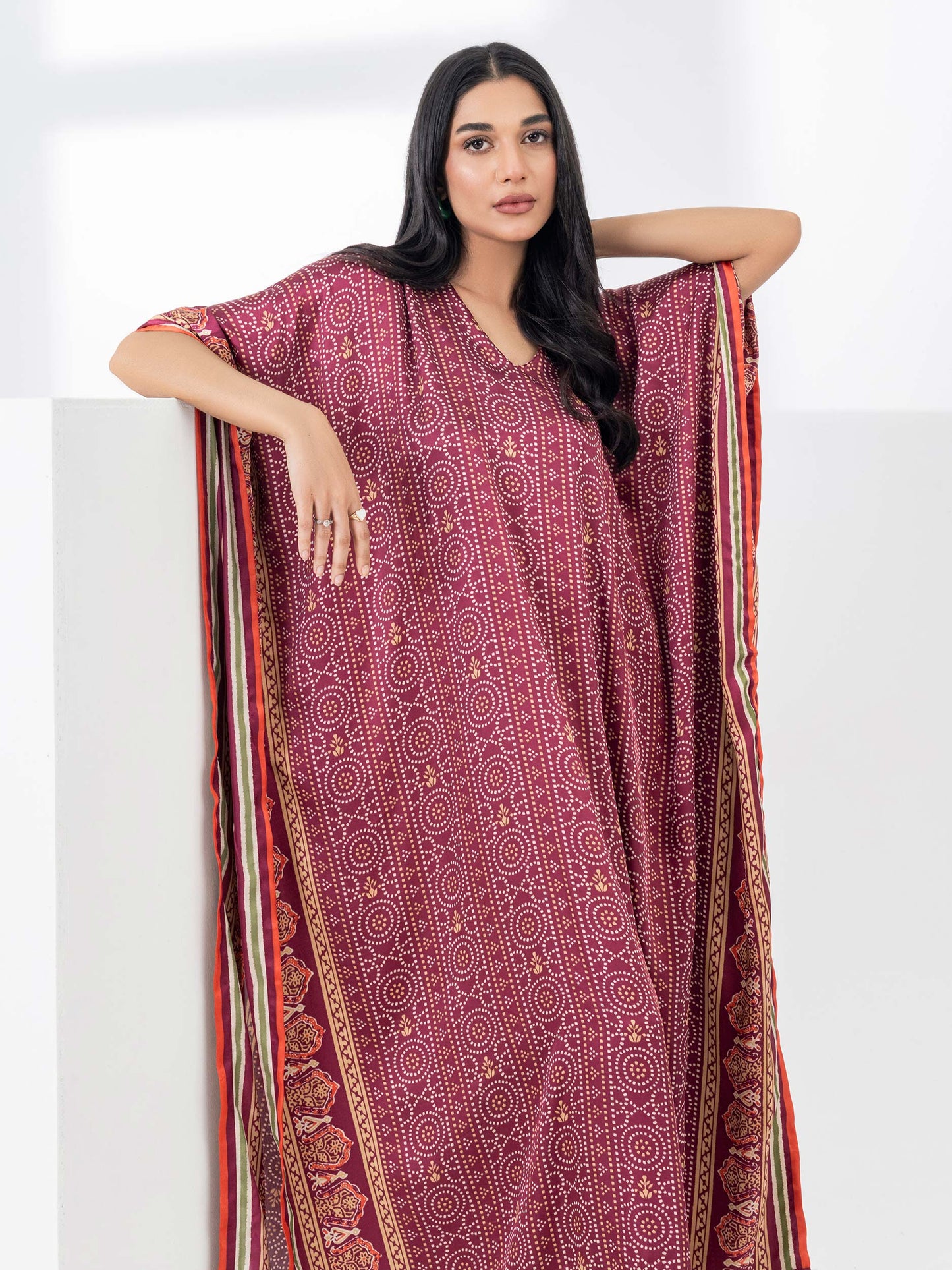 Silk Kaftan-Printed (Pret)