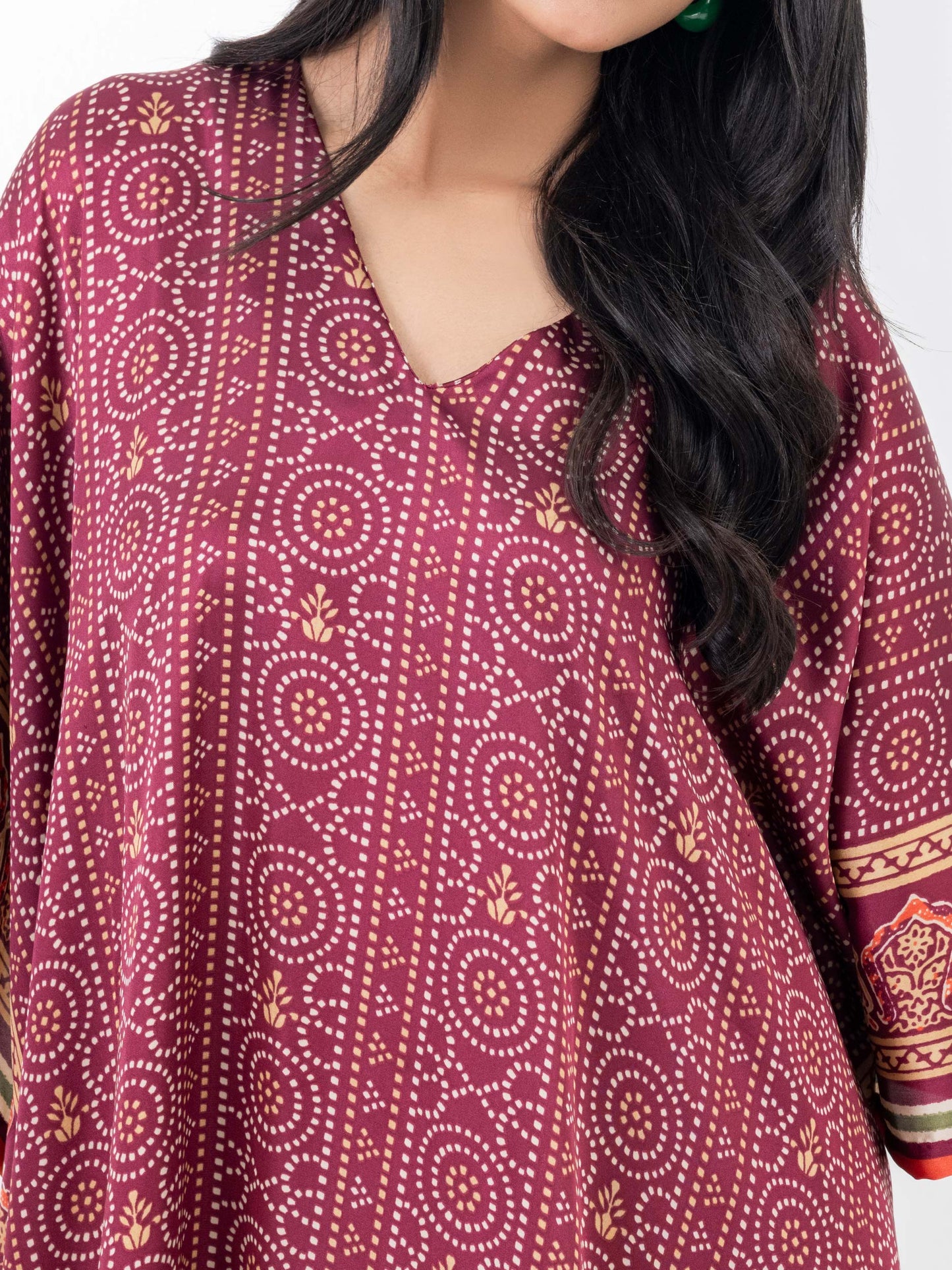 Silk Kaftan-Printed (Pret)