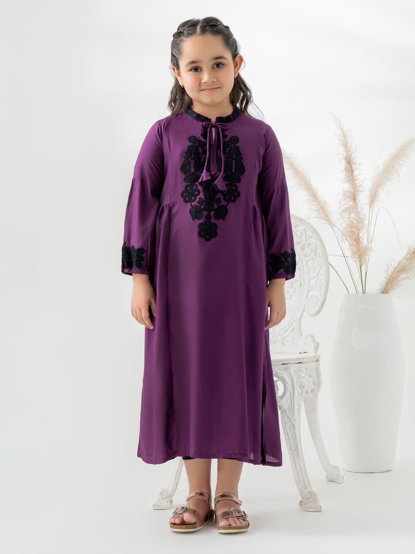 Viscose Frock-Embroidered