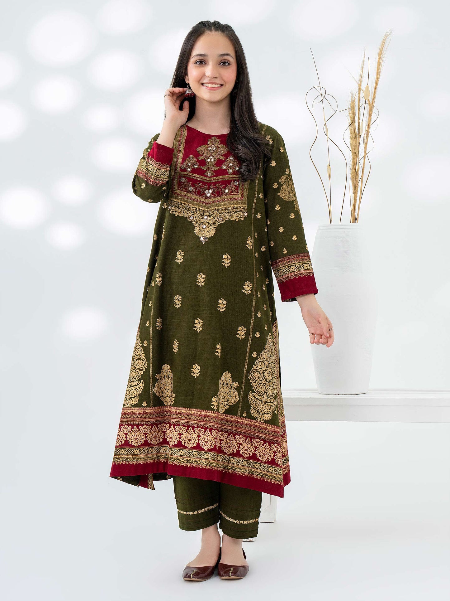 2 Piece Khaddar Suit-Paste Print