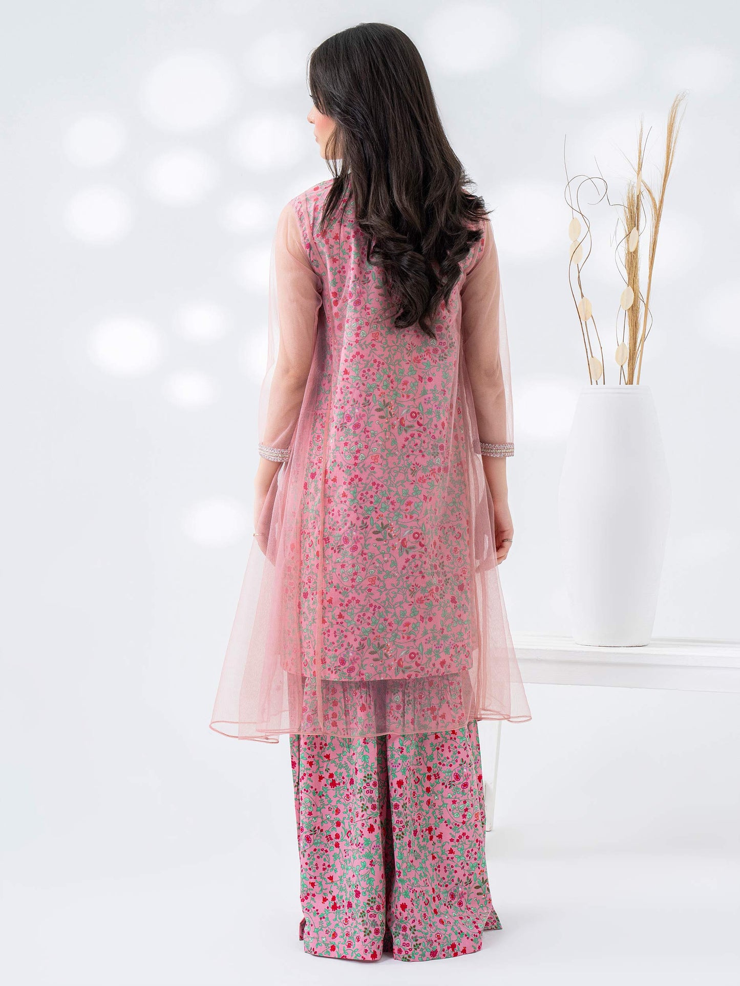 2 Piece Net Suit-Embroidered