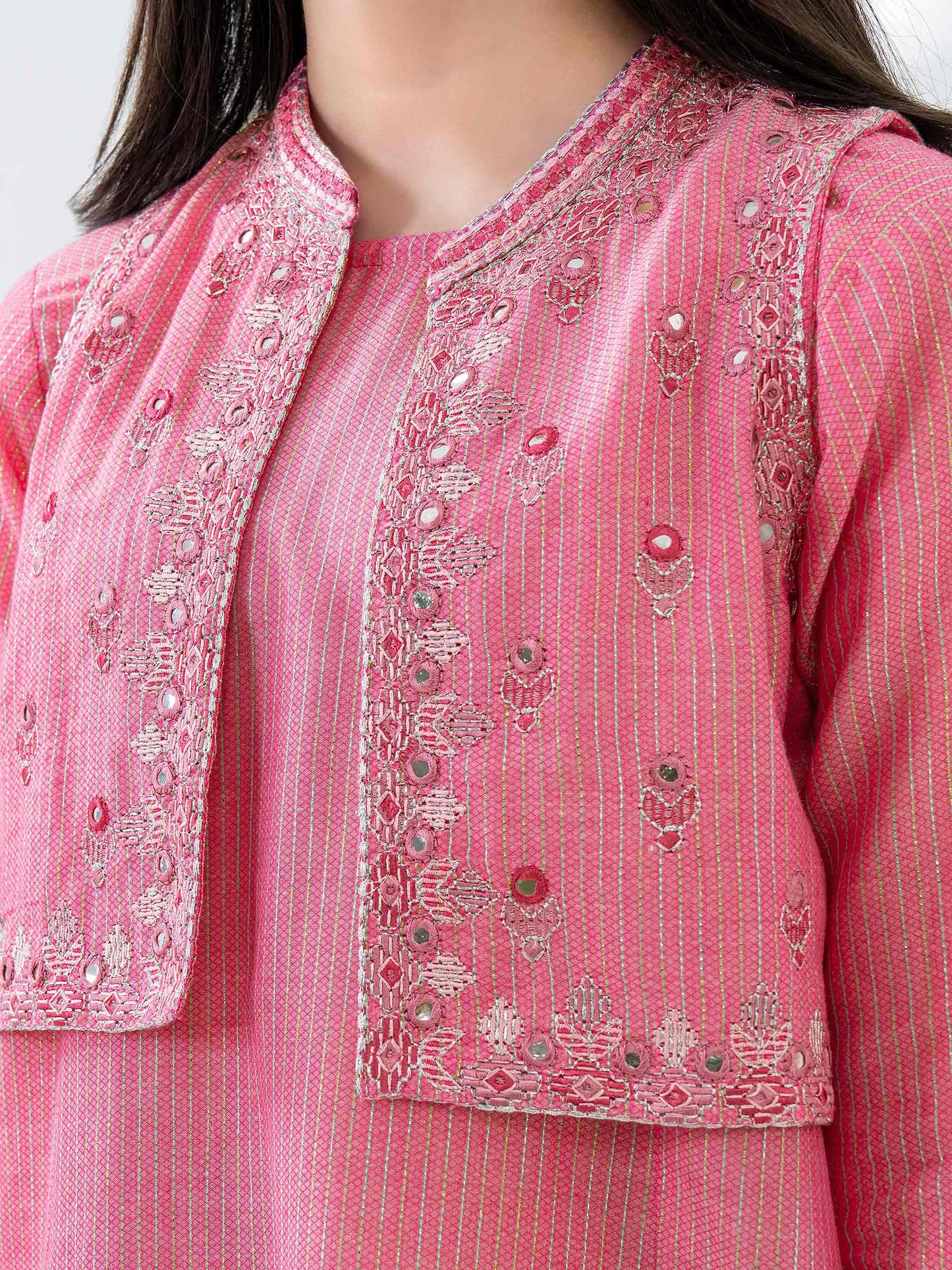 2 Piece Yarn Dyed Suit-Embroidered